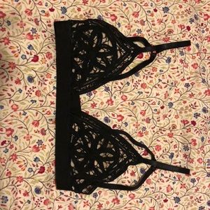 Black lace bralette